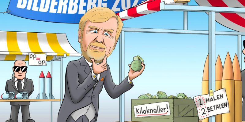 Wat doet Willem-Alexander tussen de wapenhandelaren?