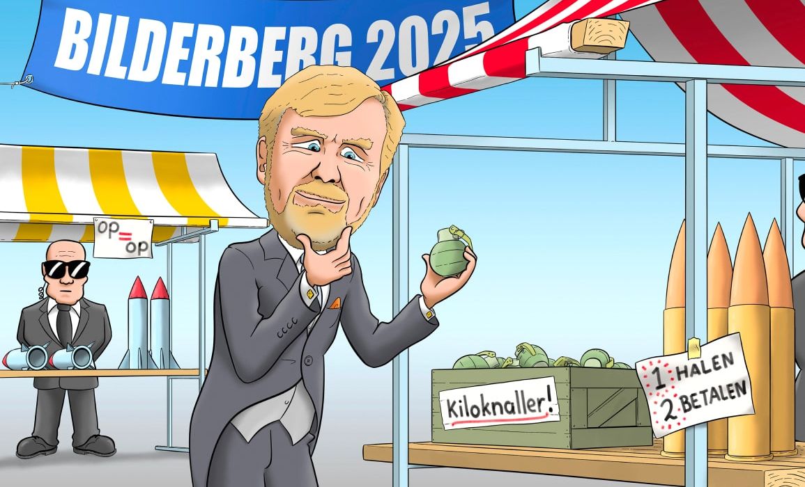 Wat doet Willem-Alexander tussen de wapenhandelaren?